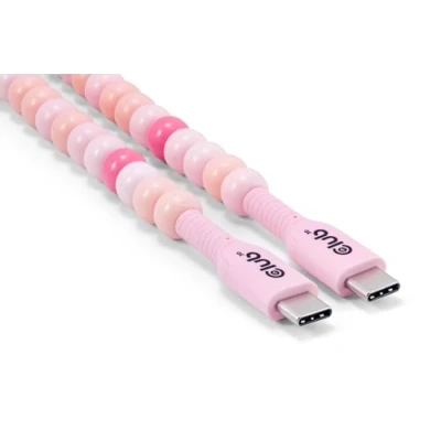 Afbeelding van Club 3D Club3D Lifestyle USB C Perlen kabel PD60W, rosa (2 m),