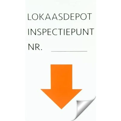 Afbeelding van Hofman Sticker &quot;Inspectiepunt&quot; One Size Wit