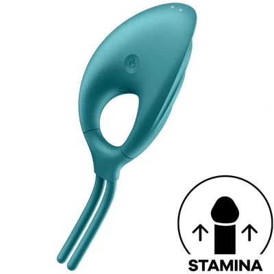 Afbeelding van Satisfyer Ring Vibrator Swordsman Groen