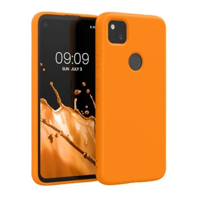 Afbeelding van kwmobile telefoonhoesje geschikt voor Google Pixel 4a Hoesje smartphone Back cover in fruitig oranje
