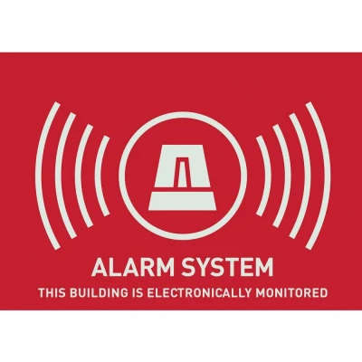 Afbeelding van ABUS AU1315 Waarschuwingssticker Alarmsysteem Taal Engels (b x h) 74 mm 53