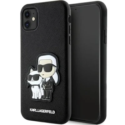Afbeelding van Karl Lagerfeld PU Saffiano and Choupette NFT Back Cover do iPhone 11 czarny