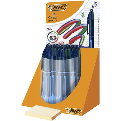 Afbeelding van BIC Colours Smooth Drop 4 kleurenbalpen, medium, display van 30 stuks
