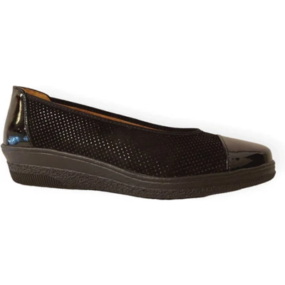 Afbeelding van Gabor Ballerina&#039;s, Dames, Maat: 37.5, Schwarz Veloursleer
