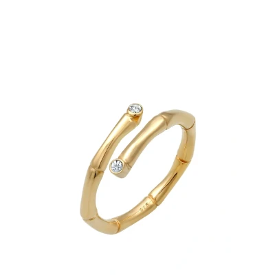Afbeelding van Elli Glass Crystal Ring goldcoloured, Dames, Maat: 54, Gold coloured