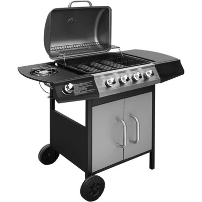 Afbeelding van Gasbarbecue 4+1 kookzone zwart en zilver