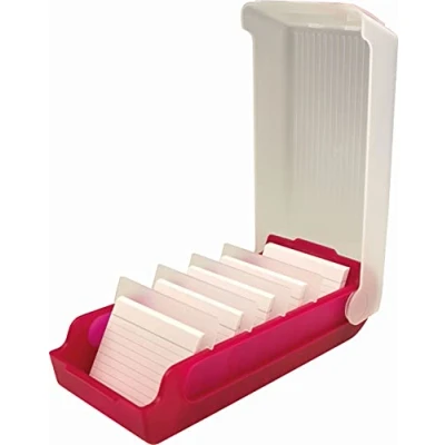 Afbeelding van helit H6901125 indexdoos &quot;the beebox&quot; DIN A7 liggend framboos en opbergdoos