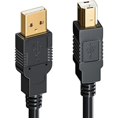 Afbeelding van deleyCON Actieve USB 2.0 A naar B stekker printerkabel voor printer, scanner, fax, multifunctionele 20 m, zwart