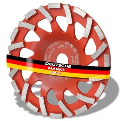 Afbeelding van Woltersberger® Diamantslijpschijf 180 mm x 22,23 voor schuurwerkzaamheden met beton en harde bouwmaterialen, graniet, natuursteen, dekvloer, gips, marmer