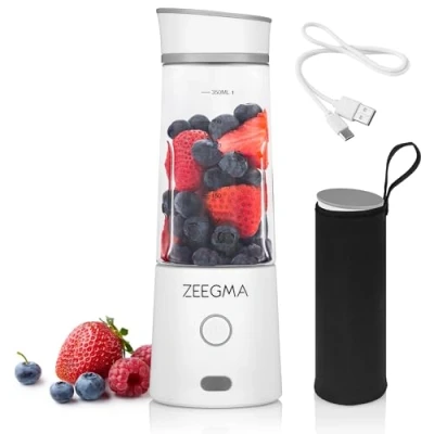 Afbeelding van Zeegma Vitamine GO Draagbare blender Lichtgewicht 480g 450ML 5000 mAH 6 bladen 25 keer te gebruiken per lading voor cocktails en smoothies