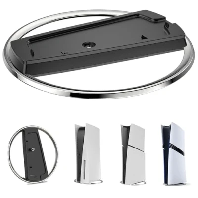 Afbeelding van LOKYOYO Verticale houder voor PS5 consoles, compatibel met Playstation 5 Slim, rechte antislip metalen basis Slim en schijf/digitale console