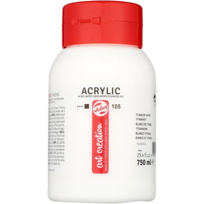 Afbeelding van Talens Art Creation Acrylverf Flacon Van 750 Ml, Titaanwit