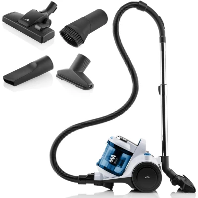 Afbeelding van ETA Ambito Stofzuiger zonder Zak met ECO motor en Opzetstukken HEPA 12 Filter Actieradius 8 Meter 360 Draaibaar 1,5 Liter Wit
