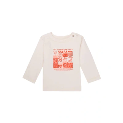 Image de Noppies Jongens Longsleeve Okawa Whisper White 74 95% Organisch katoen / 5% Elastomeer