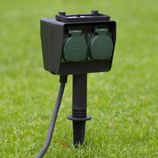 Afbeelding van Tuincontactdoos Brennenstuhl 4 voudig (Grondpen, 10 meter)