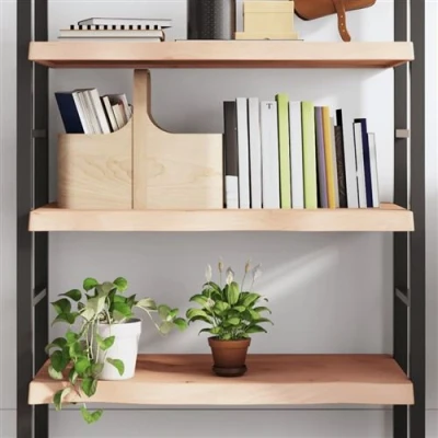 Afbeelding van Wandschap 100x60x6 cm onbehandeld massief eikenhout