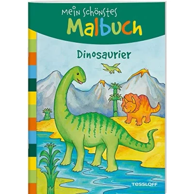 Afbeelding van Mein schönstes Malbuch. Dinosaurier