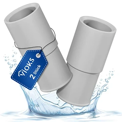 Afbeelding van VIOKS Set van 2 afvoerslangadapters voor wasmachine 21 tot 19 mm diameter waterslangadapter