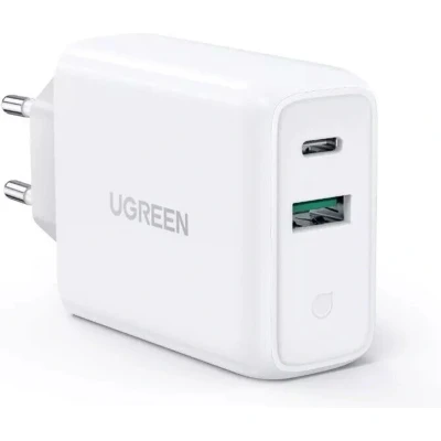 Afbeelding van Ugreen Wall Charger Type C en USB poort 36 Watt Sneloplader