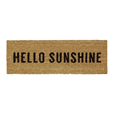 Afbeelding van Relaxdays deurmat kokos Hello sunshine, kokosmat, antislip, voetmat, doormat