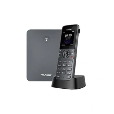 Image de Yealink W73P Téléphone VoIP sans fil avec ID d&#039;appelant DECT (conférence) à trois capacité d&#039;appel SIP, SIP v2, RTCP XR, VQ RTCPXR gris classique, sidéral
