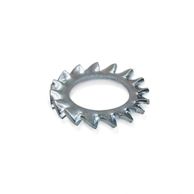 Afbeelding van DOJA Barcelona Vergrendelingsschijf Set Van 200 metalen sluitringen M8 Zelfborgende sluitring verzinkt staal Buitengetande waaiersluitring, voor deurscharnieren, klemmen...