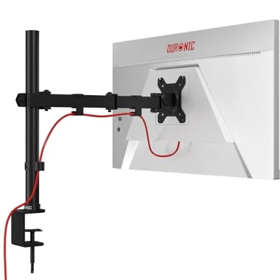 Afbeelding van Duronic DM151X3 Computer Monitorarm Scharnierende PC Monitorhouder voor Desktop VESA 75 100 In hoogte verstelbaar Draaibaar Kantelbaar met 2 uitbreidingen Universele