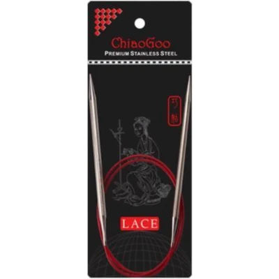 Afbeelding van ChiaoGoo Ronde breinaald RED LACE roestvrij staal 2,50 mm 100 cm