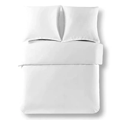 Afbeelding van Alreya Renforcé beddengoed 240 x cm 100% katoen met YKK ritssluiting, superzacht dekbedovertrek, Oeko Tex® standaard gecertificeerd, Wit, alleen dekbedovertrek