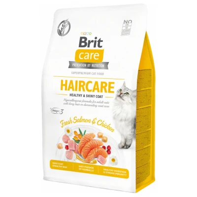 Afbeelding van Brit Haircare Healthy &amp; Shiny Coat Zalm&amp;Kip Kattenvoer 400 g