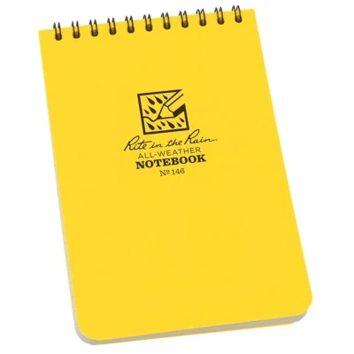 Afbeelding van All Weather Notebook Top Spiraal Geel Nr. 146 10x15cm