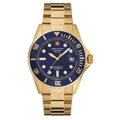 Afbeelding van Swiss Alpine Military 7053.1 Master Diver Herenhorloge, analoog, kwarts, roestvrij staal