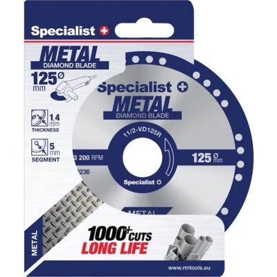 Afbeelding van Diamant doorslijpschijf voor metaal 125 mm x 1,4mm
