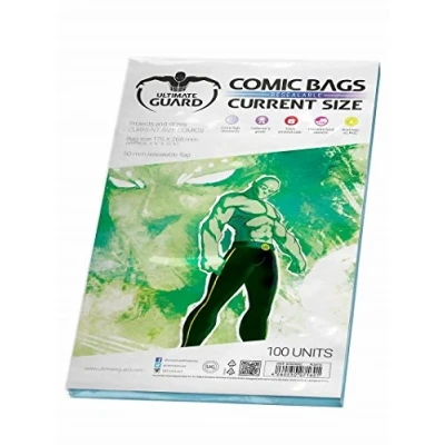 Image de Ultimate Guard Lot de 100 sacs bande dessinée refermables (taille actuelle, paquet 100)