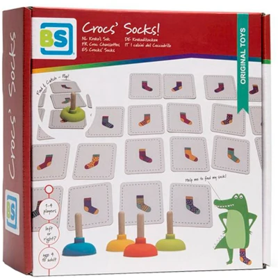 Afbeelding van BS Toys Chaussettes Crocs Bordspellen voor kinderen, Maat: One Size, Multi coloured