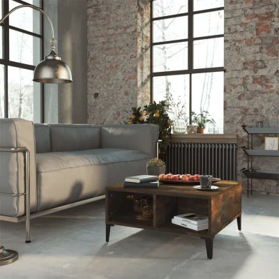 Afbeelding van vidaXL Salontafel 60x60x30 cm spaanplaat gerookt eikenkleurig