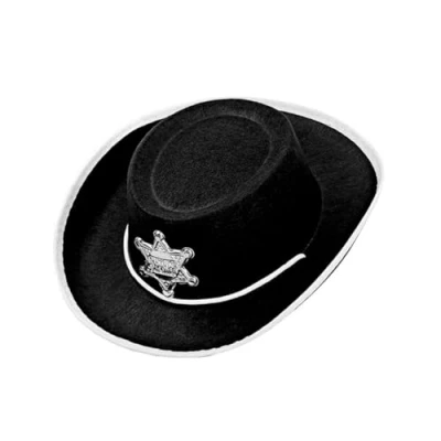 Afbeelding van Widmann Sheriff Kostuum Billy The Kid Cowboyhoed Kind Zwart Carnavalskleding Verkleedkleding