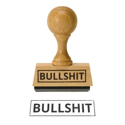 Afbeelding van trendaffe De Bullshit houten stempel