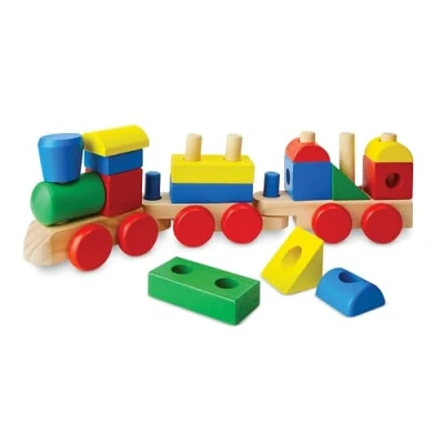 Image de Melissa &amp; Doug Jouet de développement train empilable pour les compétences motrices 3+ Cadeau garçon ou fille