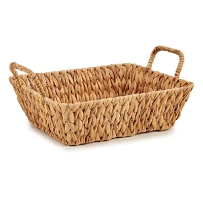 Afbeelding van Kinvara Fruitschaal/fruitmand Rattan gevlochten riet 40 x 28 9 cm naturel