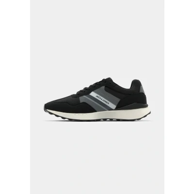 Afbeelding van Jack &amp; Jones Jfwboston Combo Sneakers laag, Heren, Maat: 40, Anthracite Imitatieleer/ textiel