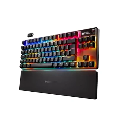 Afbeelding van SteelSeries Apex Pro TKL Wireless Gen 3 HyperMagnetic Gaming Toetsenbord OmniPoint 3.0 Switches Instelbare bediening Snelle activering Snel/SOCD OLED USB C UK QWERTY lay out