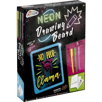 Afbeelding van neon tekenbord Inclusief 3 markers &amp; sjablonen