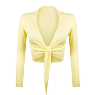 Afbeelding van Gloop Bolero, mooie, elegante damesjas, lange mouwen, bolero strik