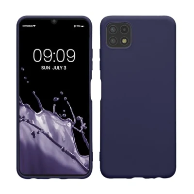 Afbeelding van kwmobile telefoonhoesje geschikt voor Samsung Galaxy A22 5G Hoesje smartphone Back cover in deep ocean