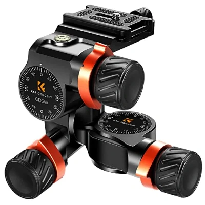 Afbeelding van K&amp;F Concept Tandwielstatiefkop, 360 graden panoramische kogelkop met snelsluitplaat, 6 kg belasting voor macro, sterrenschieten, commerciële fotografie
