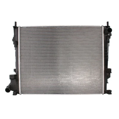 Afbeelding van THERMOTEC D7R038TT Radiateur Aluminium voor voertuigen met/zonder airco 458 560 26 Handgeschakeld Koelribben gesoldeerd OPEL: Vivaro A Van