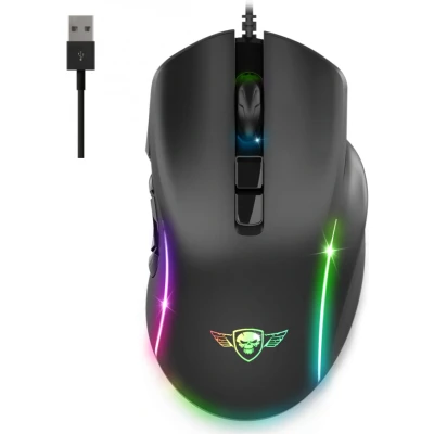 Afbeelding van Spirit of Gamer Muis Gaming Gamemuis 12800 DPI RGB 10 Knoppen Zwart