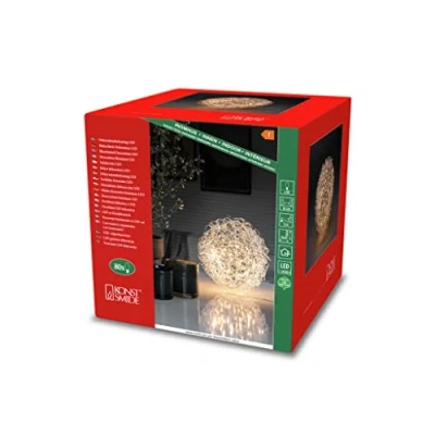 Afbeelding van Konstsmide 3514 303 LED silhouet Kogel Energielabel F (A G) Warmwit Zilver