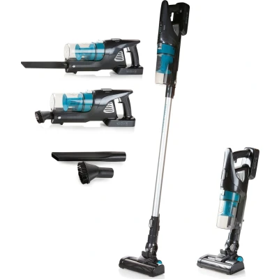 Afbeelding van PRIMO PR501SV Steelstofzuiger Draadloos 3 in 1 Stofzuiger Zonder Zak Kruimelzuiger HEPA Filter Grijs/Blauw